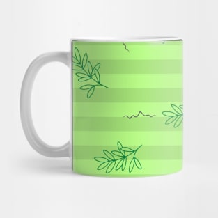 Green Leaves Pattern Mug